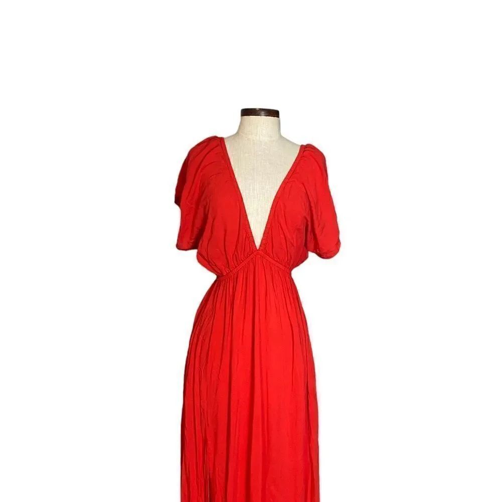 Asos design low V open back maxi dress - Picture 3 of 7